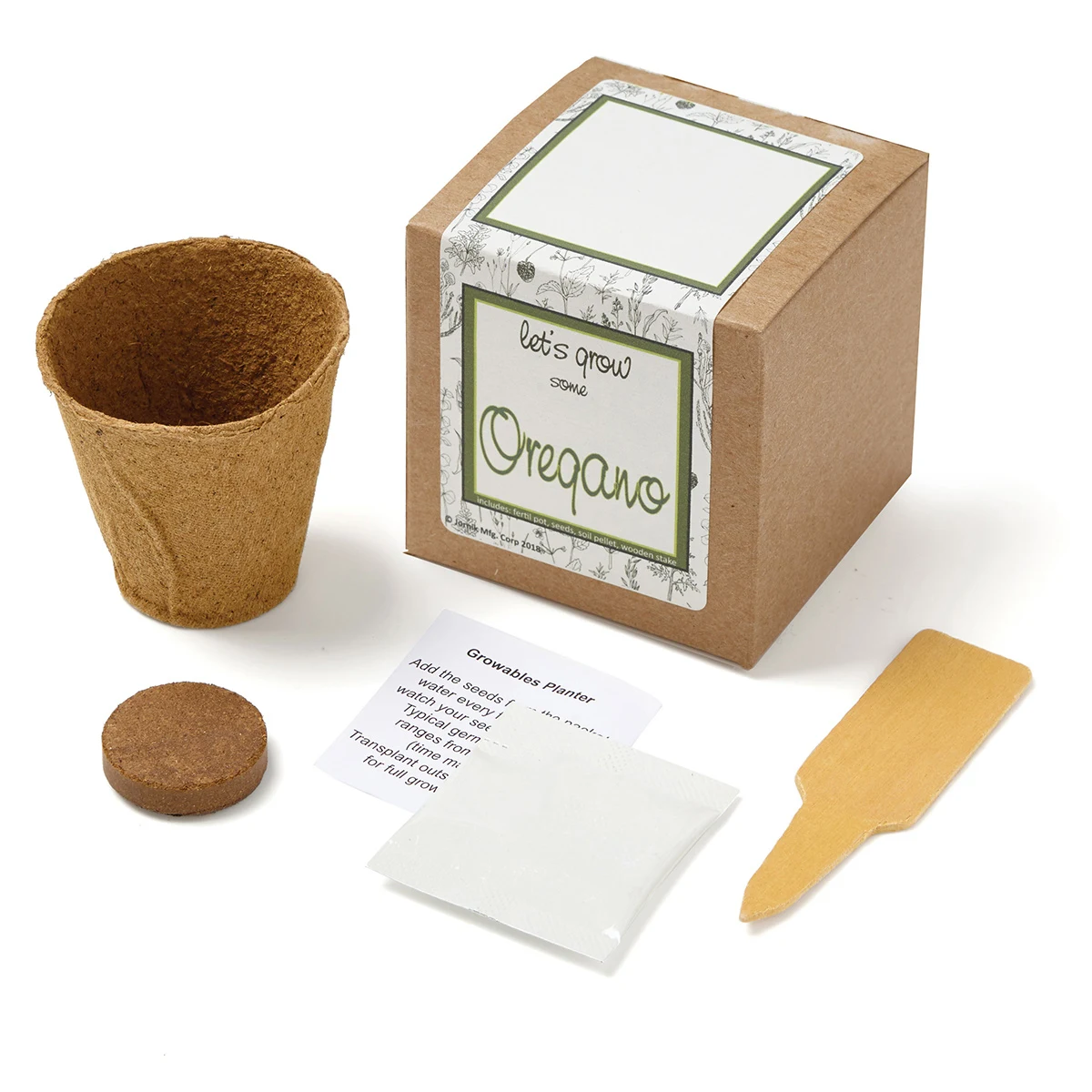 Oregano Planter in Kraft Gift Box w/Seeds 1