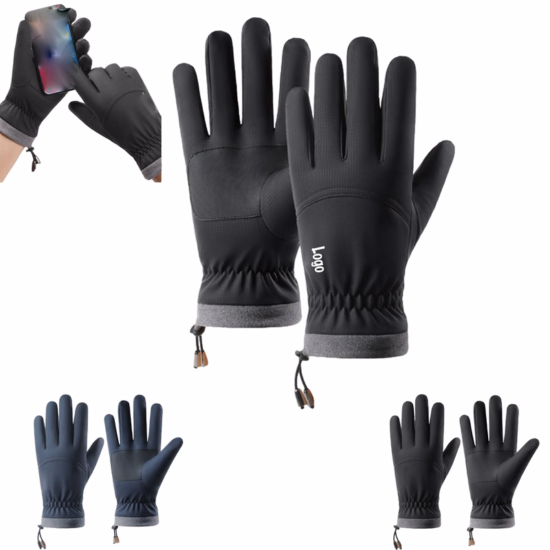 Waterproof TPU Lined Fleece And Thickened Thermal Cycling Gl