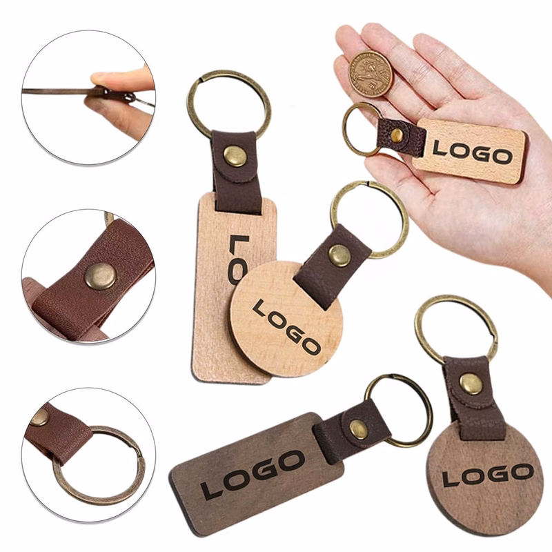 Blank Engravable Wooden Keychain
