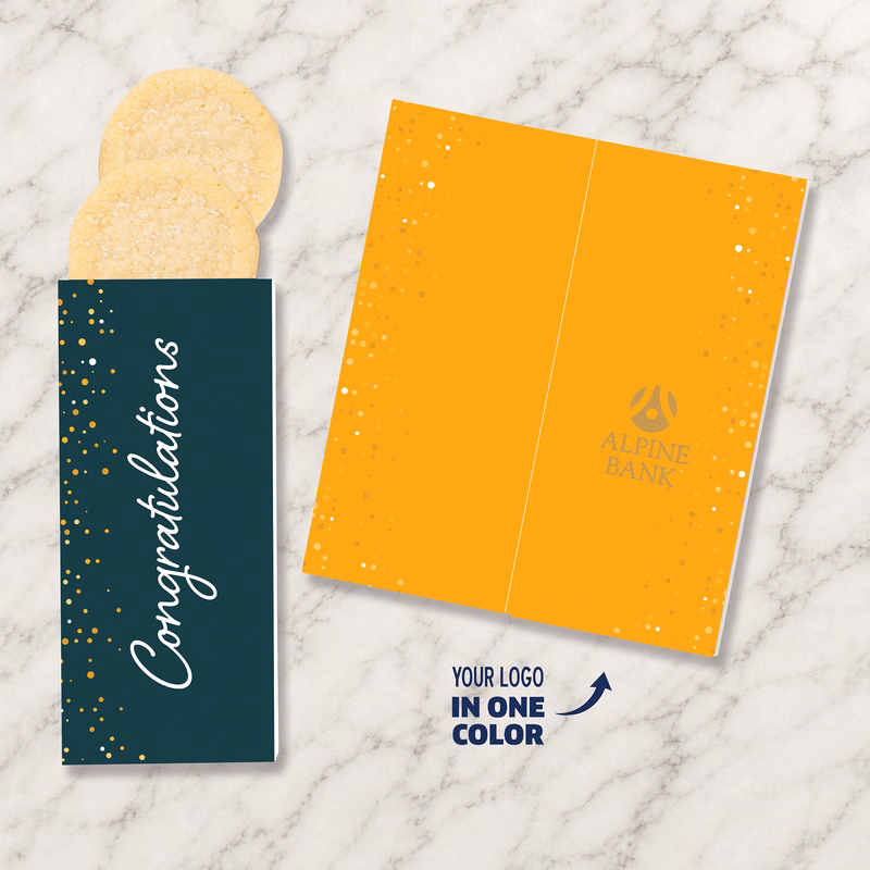 One Color Foil-Stamped Stock Congratulations Sweeter Cards with Sugar Cookies