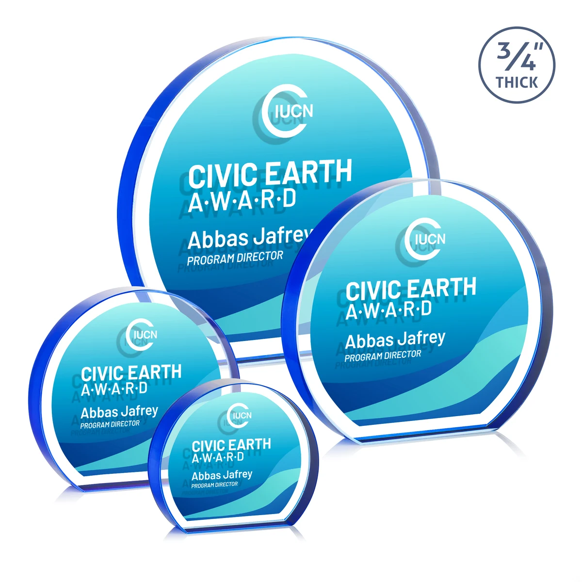 Maren Hemisphere VividPrint™ Double Sided Award - Blue 1