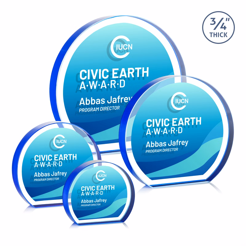 Maren Hemisphere VividPrint™ Double Sided Award - Blue