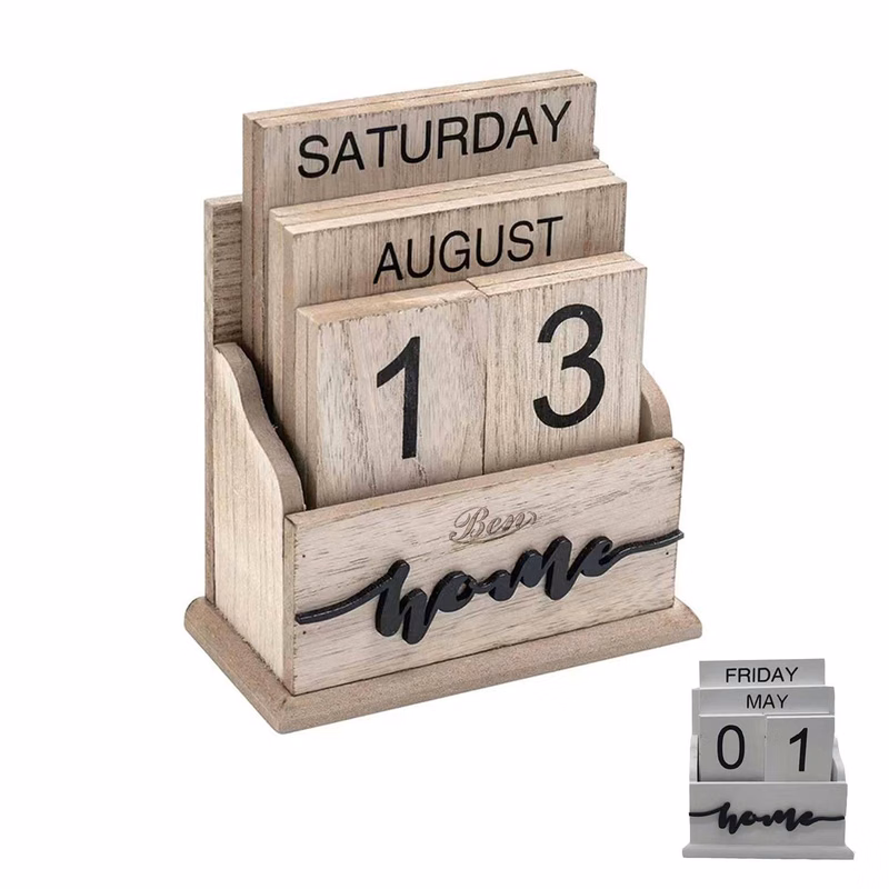 Nordic-style Wooden Calendar Ornament