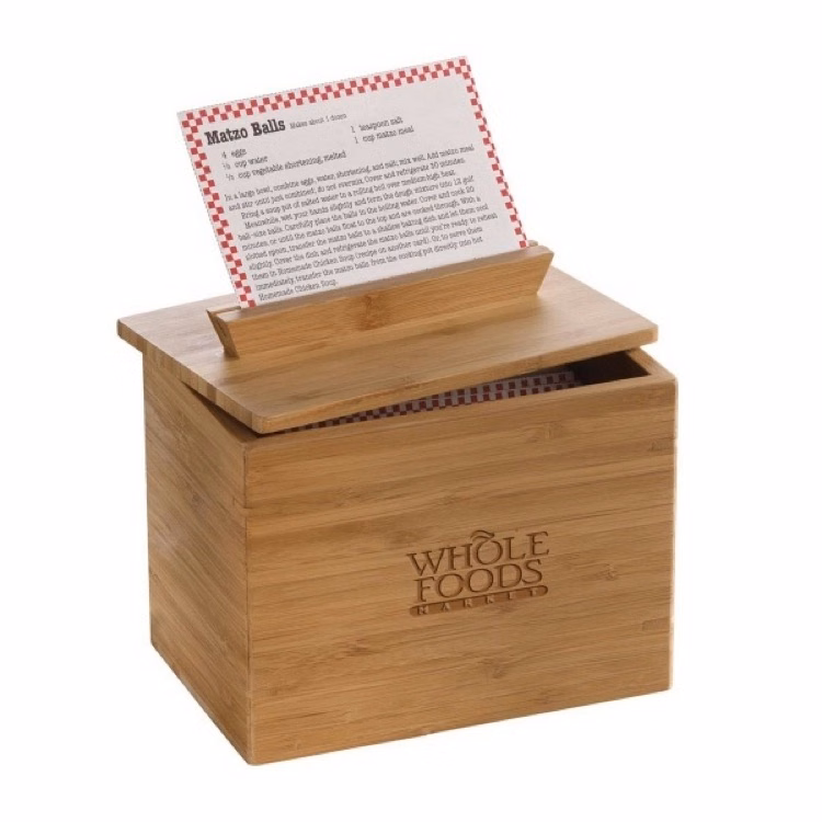 BistroTek Zest Premium Bamboo Recipe Box (4"x6")