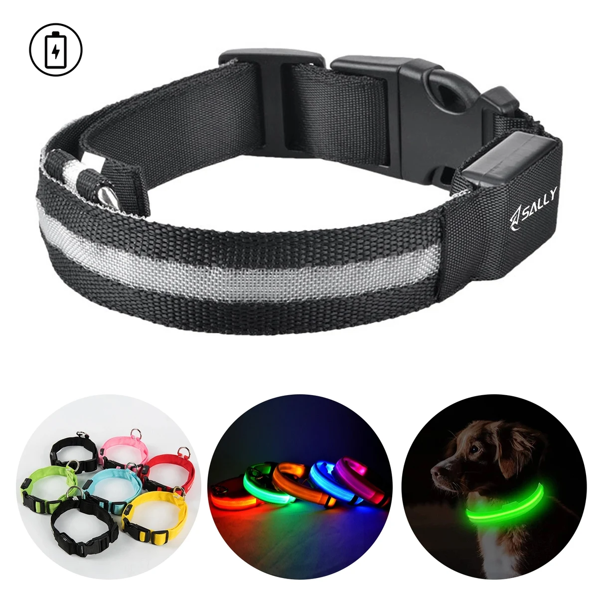 Led Light Up Pet Dog Collar 1