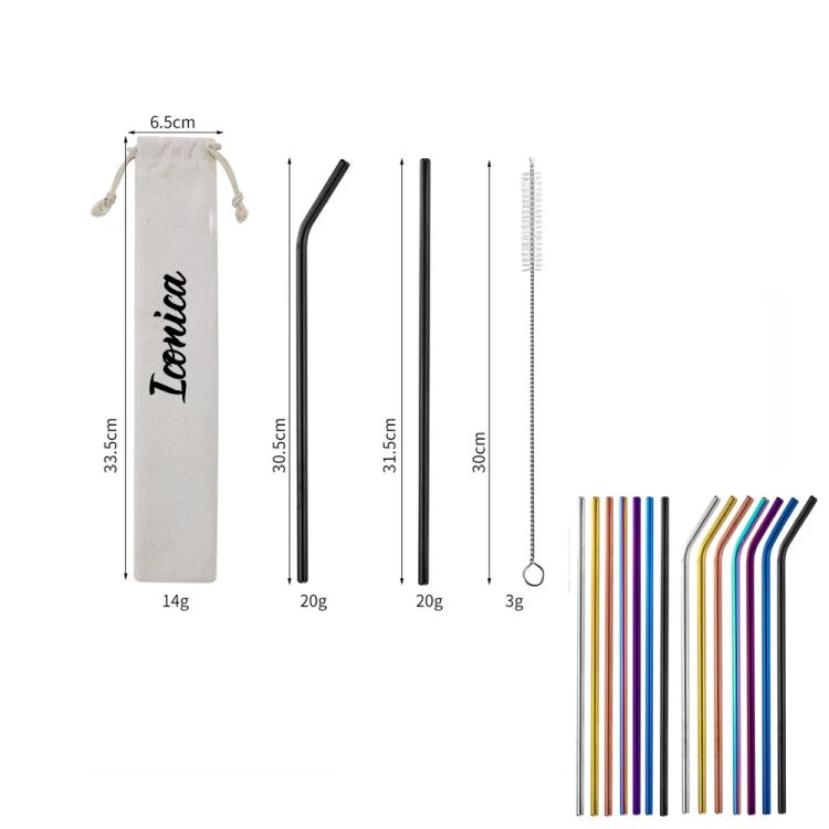 3Pcs Straw Set With Bag Packing 1