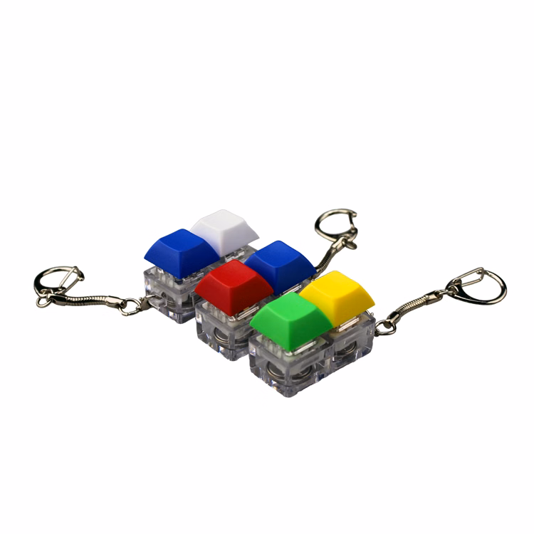 Two Keycap Fidget Keychain