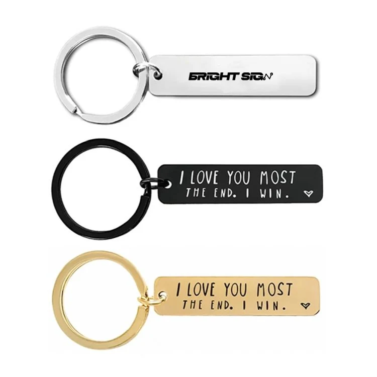 Laser-Engraved Stainless Steel Keychain 1