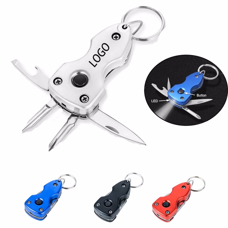 5 in 1 Multi Tool Keychain with LED Light