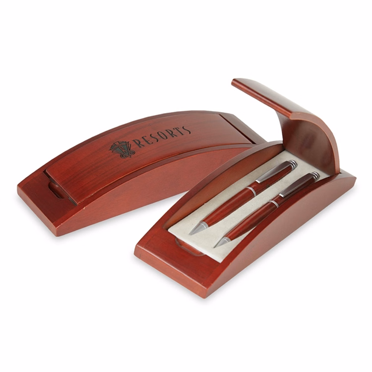 Curved Wooden Pen Box (Single Pen & Double Pen)