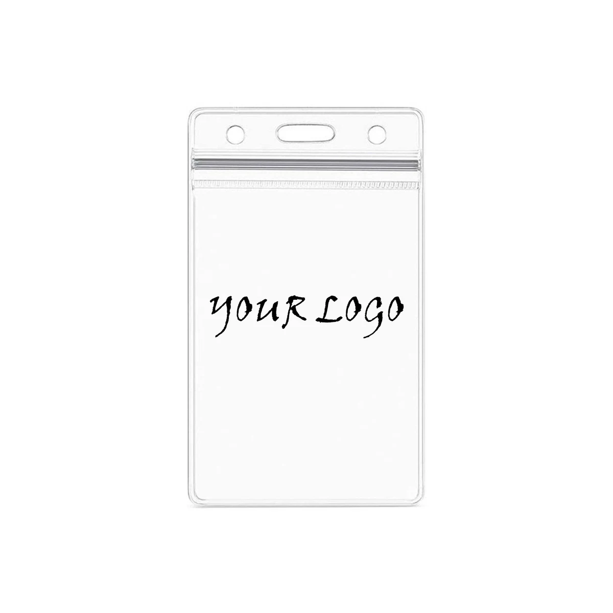 Clear Plastic Vertical Name ID Card Holder 1