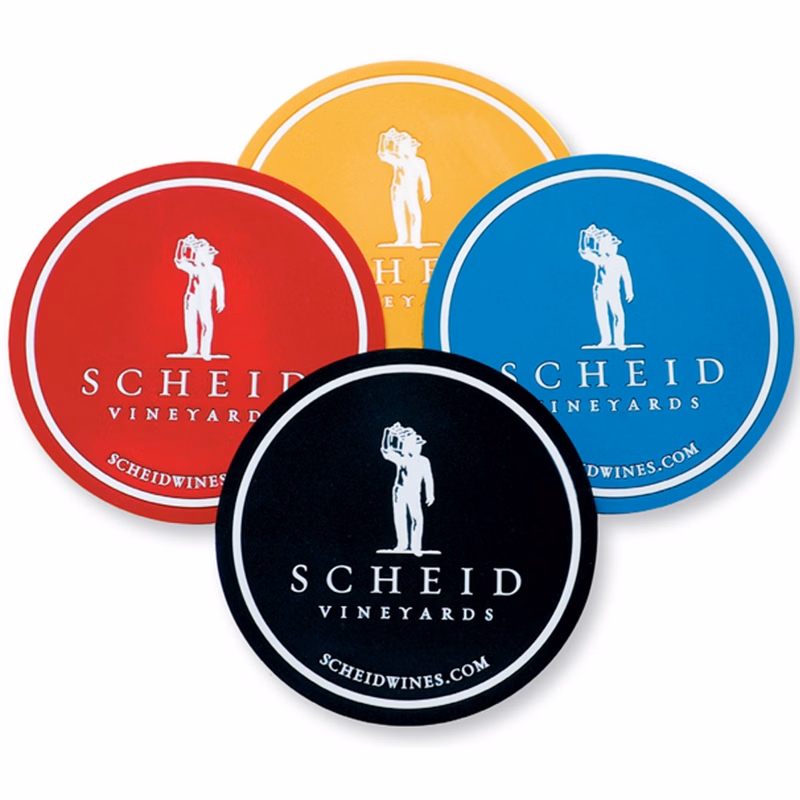 4" Molded Rubber Coasters