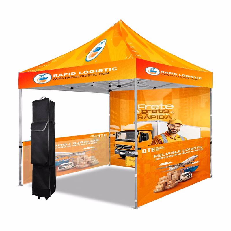 Commercial Tent with Back and Half Walls 10' x 10'