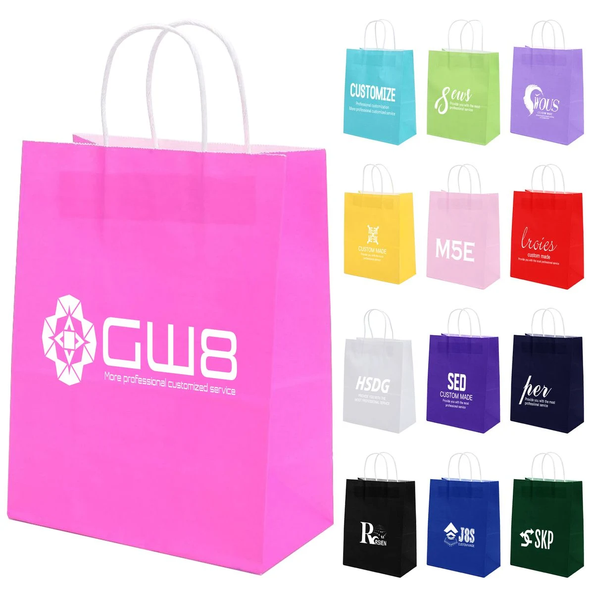 Colorful Tote Kraft Bag 1
