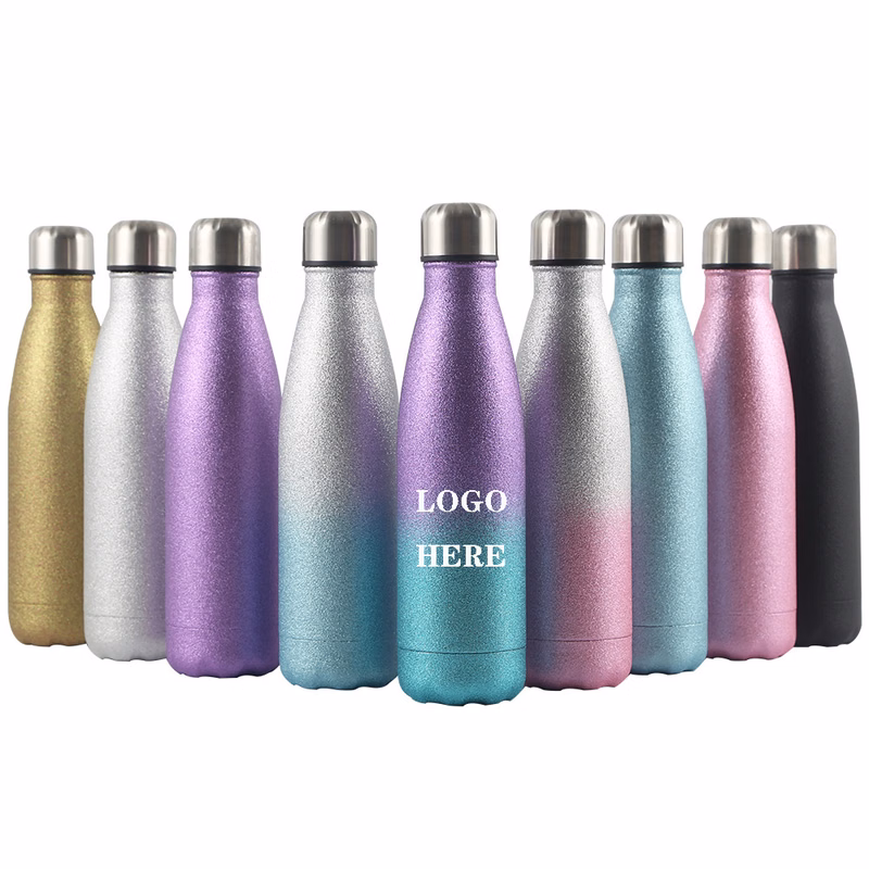 17Oz Flashing Double Wall Vacuum Sports Thermo Water Bottle