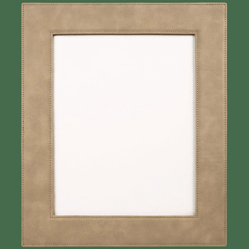 8"X 10" Light Brown Leatherette Picture Frame