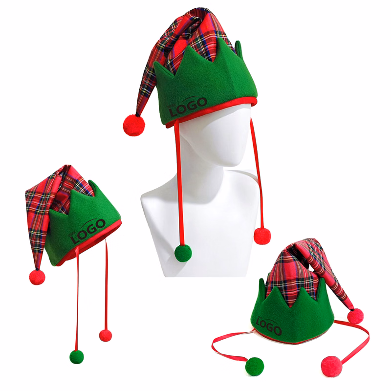 Checkered Pattern Christmas Decoration Hat