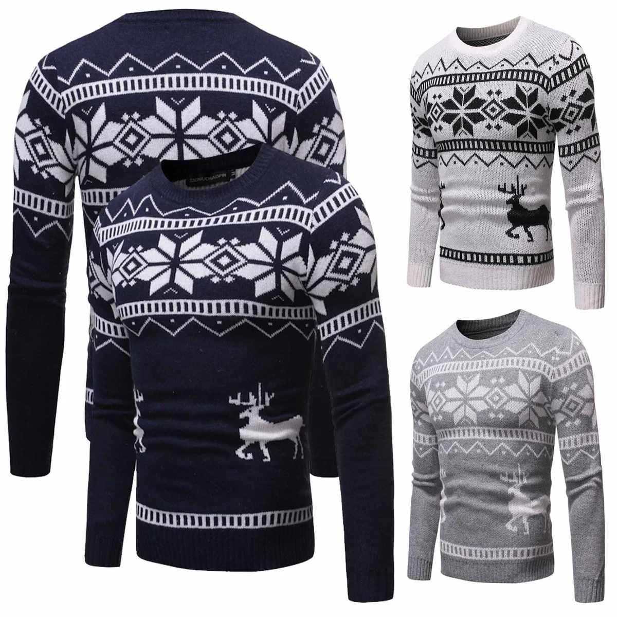 Men's Jacquard Sweater, custom hoodie or sweatshirt with logo imprint 1