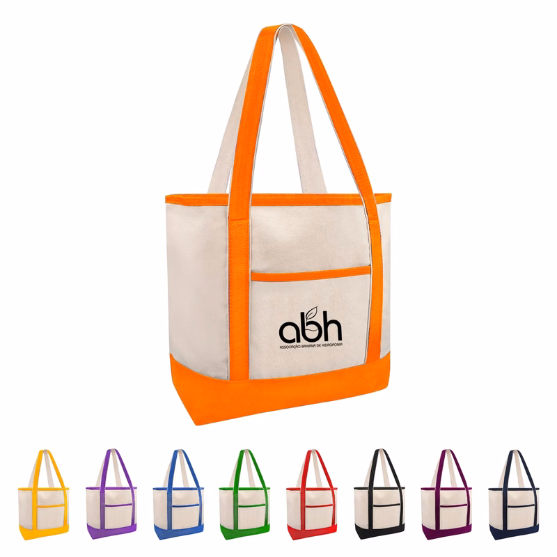 12oz. Natural Canvas Boat Tote w/ Reinforced Handle