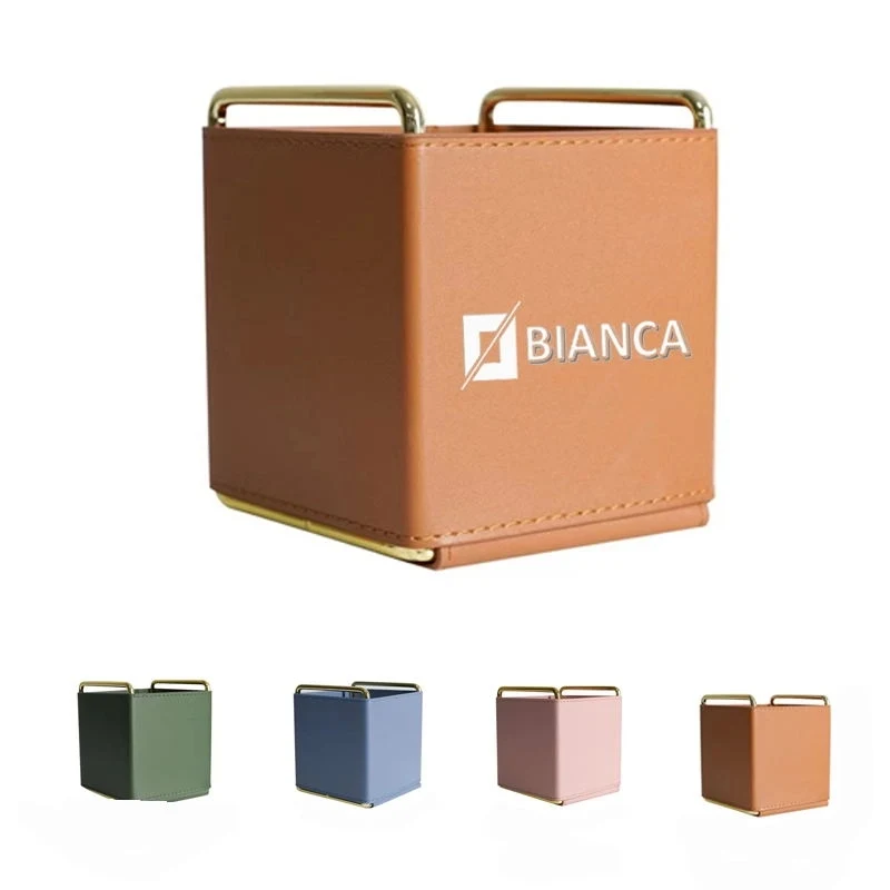 PU Leather Desktop Storage Organizer Box 1