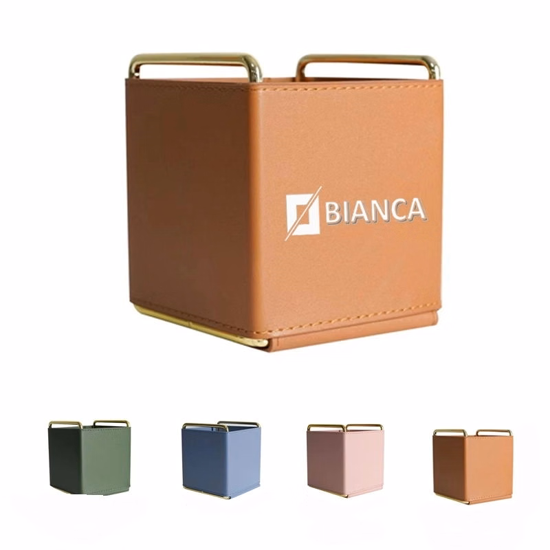 PU Leather Desktop Storage Organizer Box