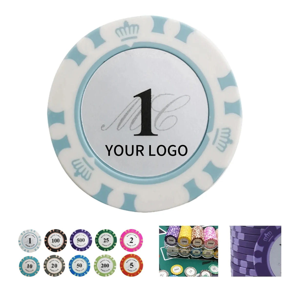 Double Sided ABS Poker Chip 1.57 Inch 1