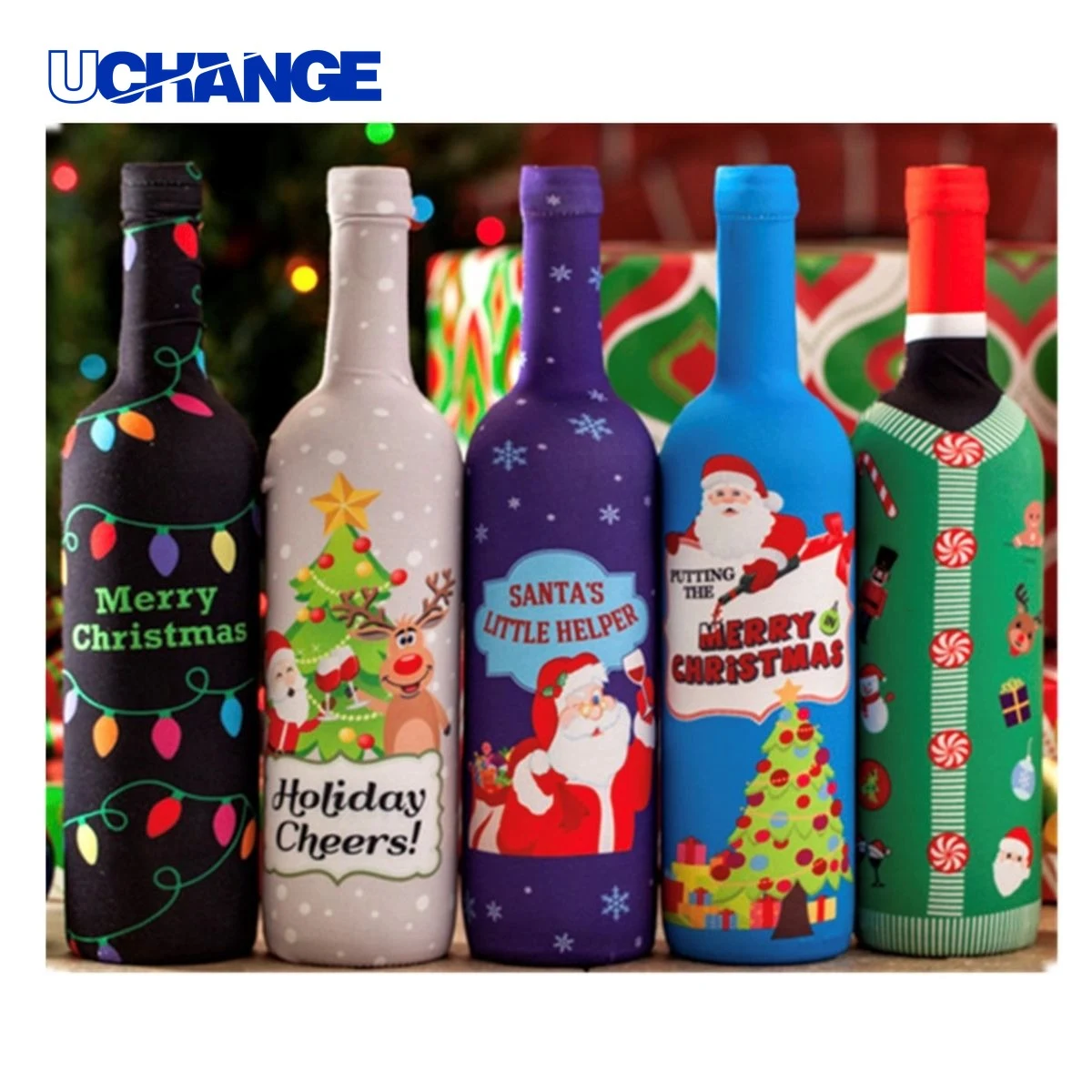 Spandex Wine Bottle Cover Sleeve for Events 1