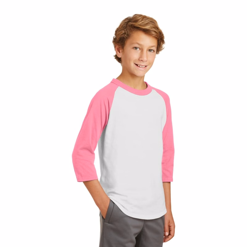 Sport-Tek Youth Colorblock Raglan Jersey.
