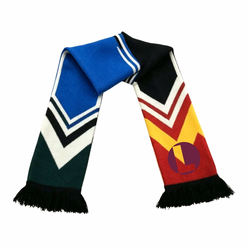 Jacquard Knit Acrylic Sports Fan Scarf