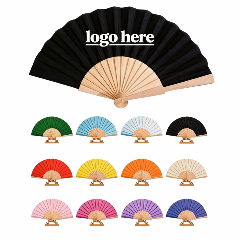 Foldable Linden Wood Paper Fan