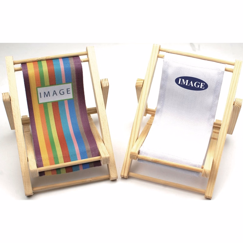 Wood Mini Beach Chair Cell Phone Holder/Business Card Holder.