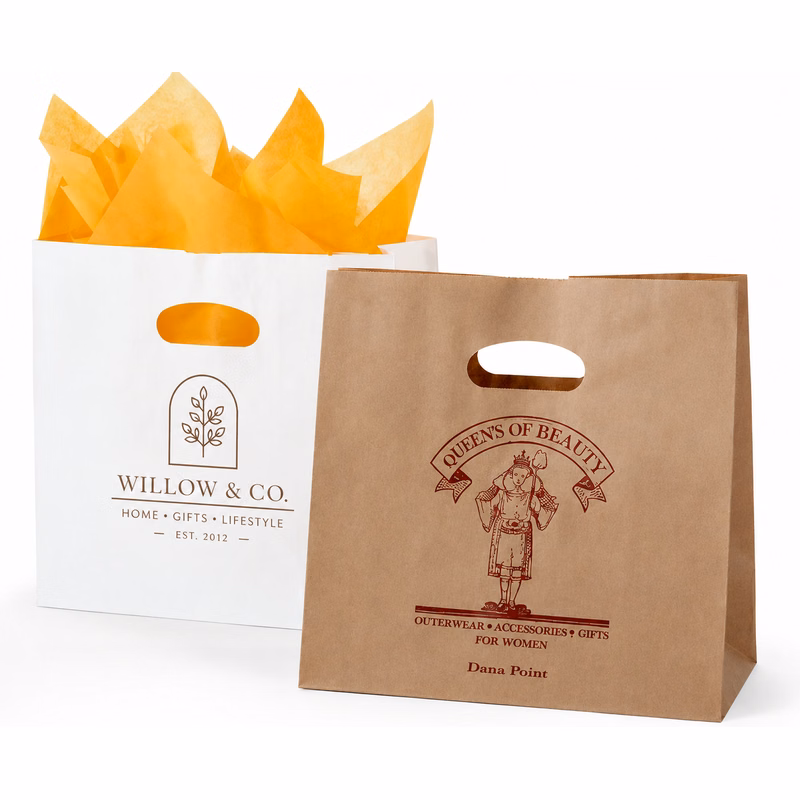 Die Cut Paper Bag - Ink Imprinted
