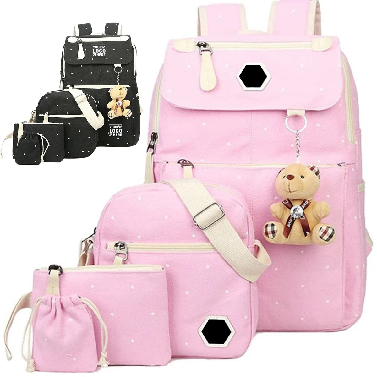 4 Pcs Dot Bags Set 1