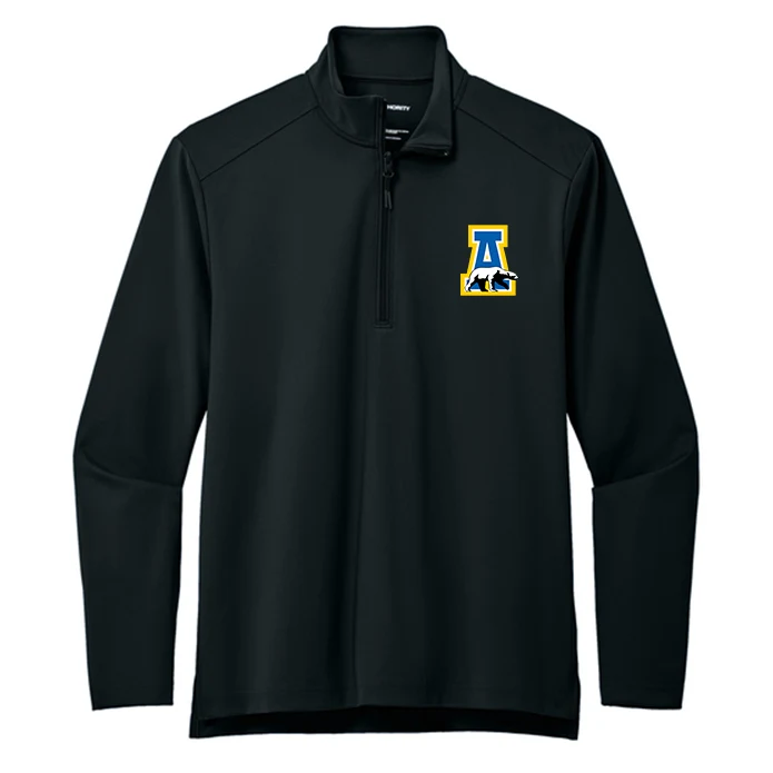 Performance Blended Long Sleeve Zip Polo 1