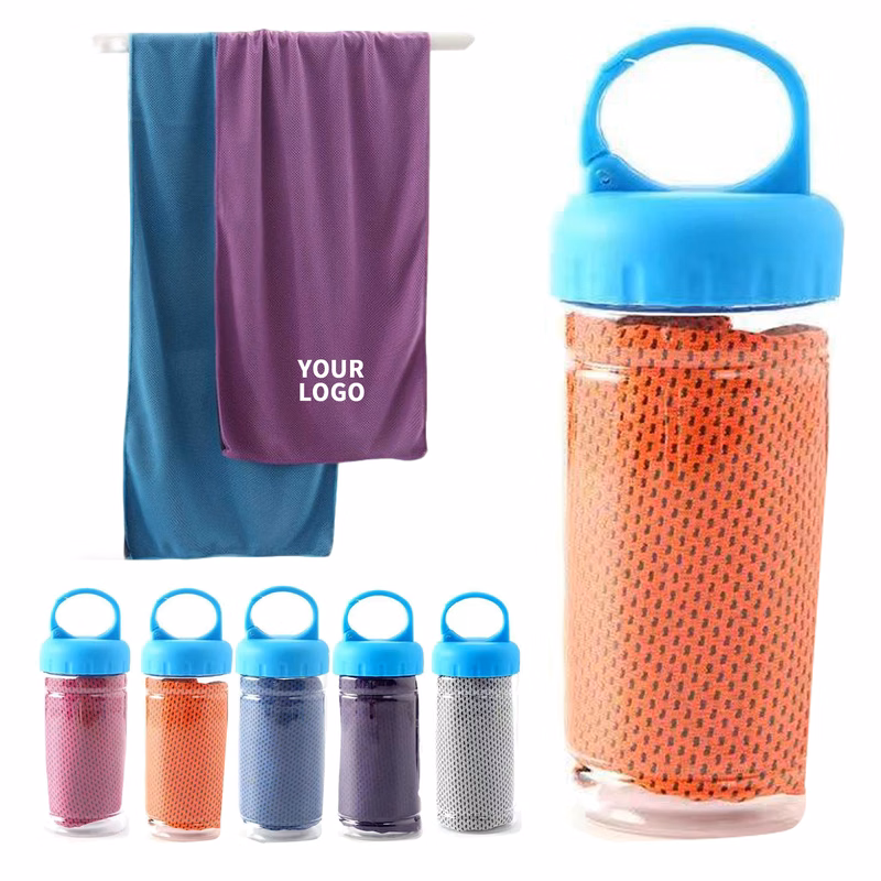 Microfiber Cooling Towel With Plastic Case 31.5" X 11.9"