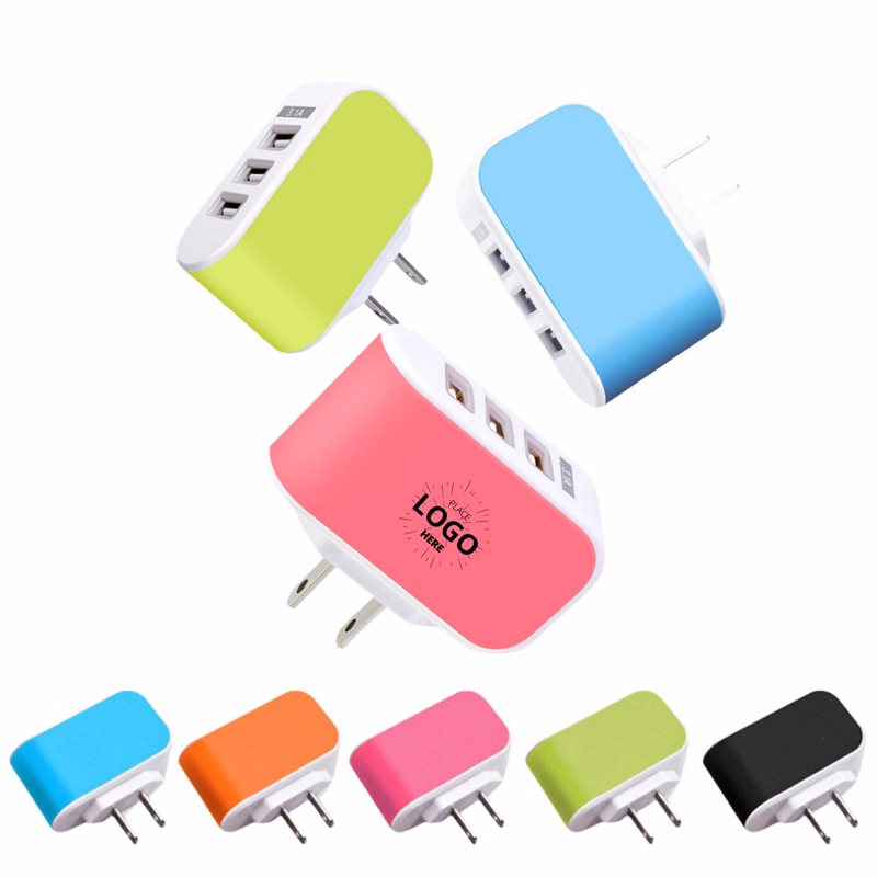 USB 3 Ports Tablet Pad Phone Charger Adapter Travel Plug