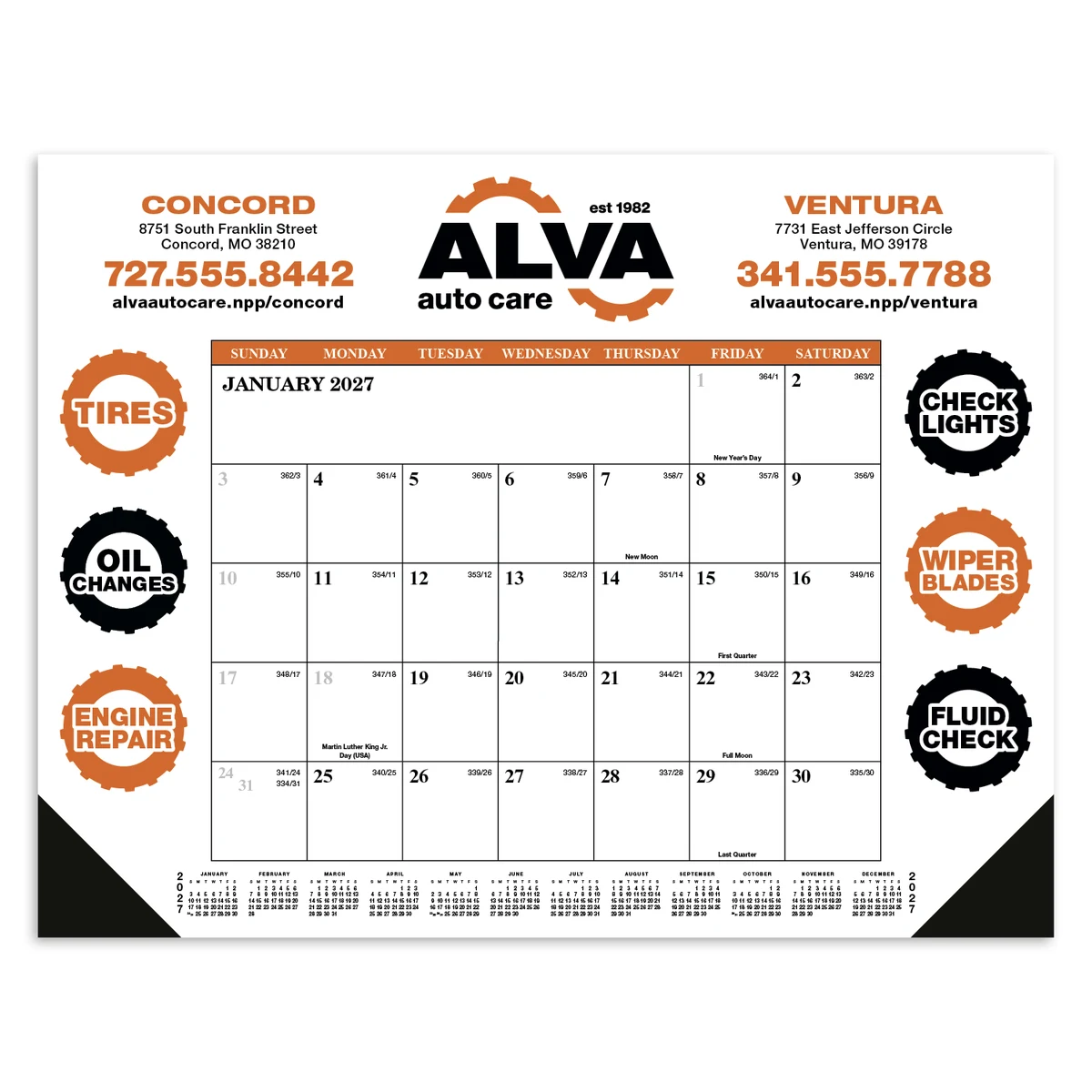 Skinner & Kennedy® Desk Pad Calendar 1