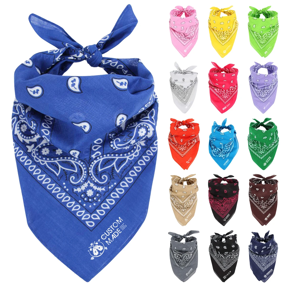 Versatile Printed Polyester Bandana 1