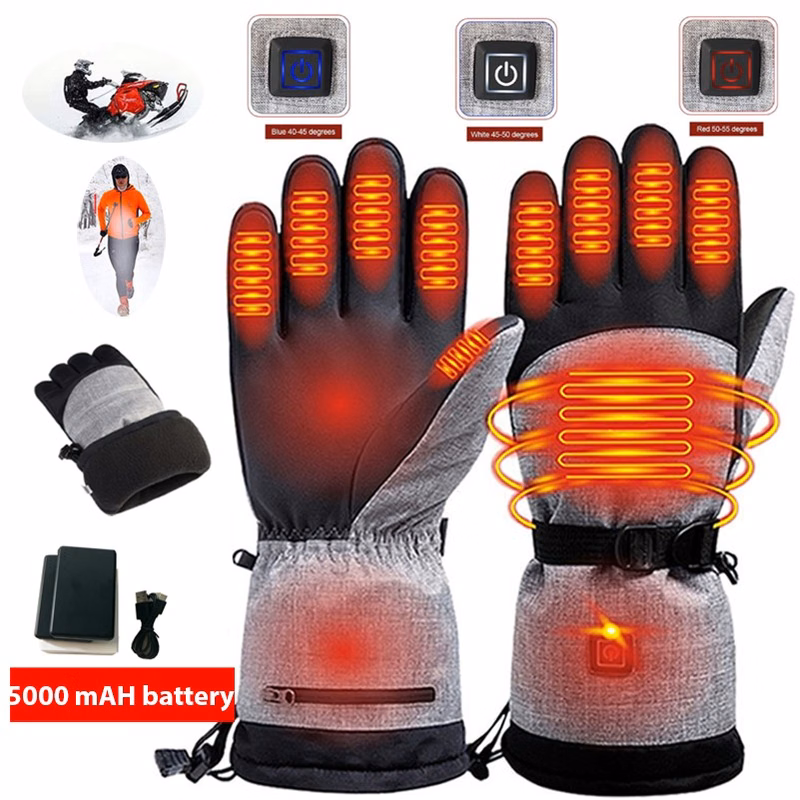 Waterproof Heated Electric Winter Gloves