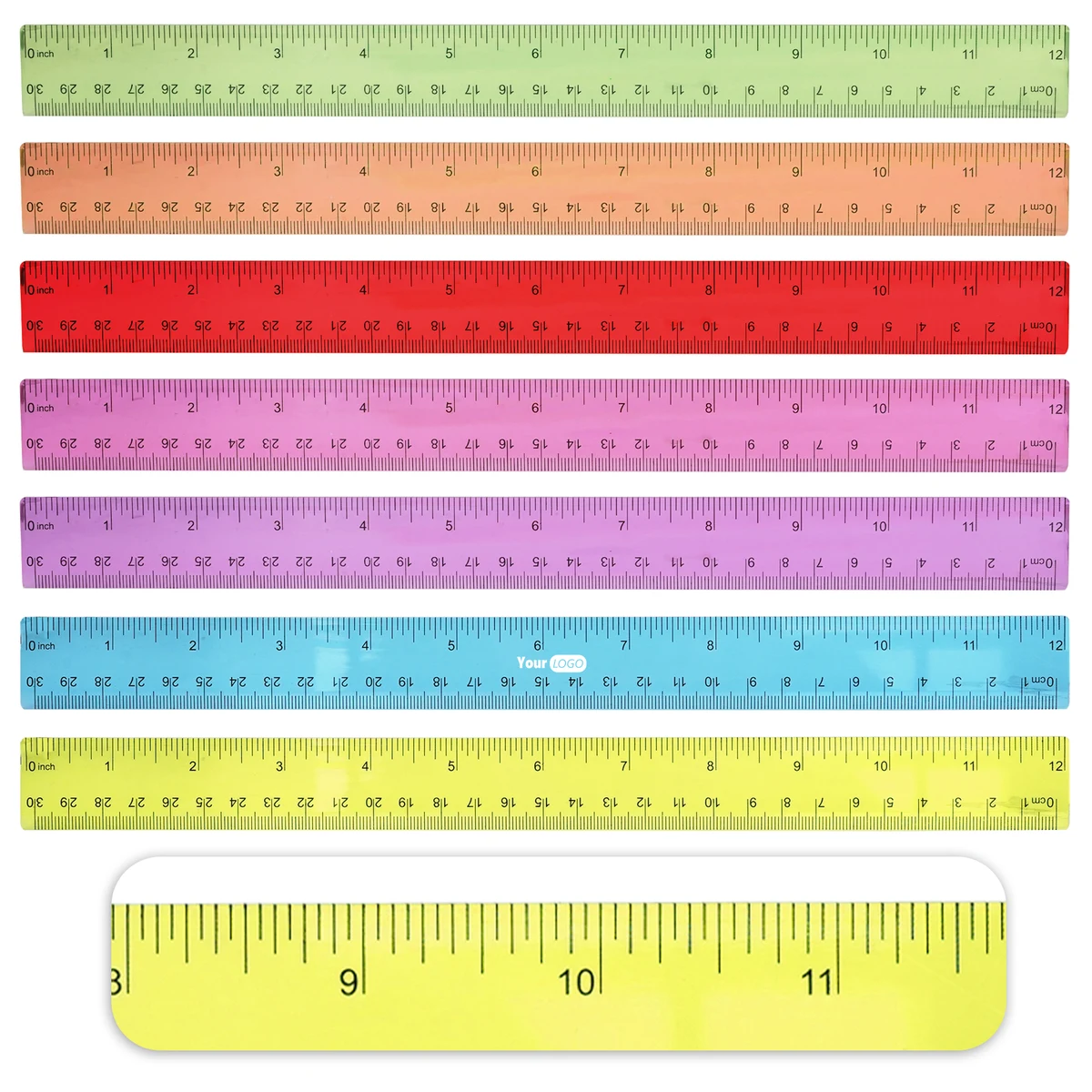 Plastic Colored Transparent Rulers 1