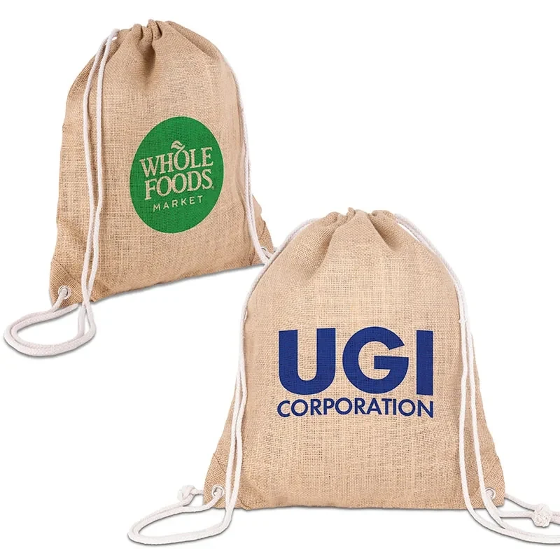 India Jute Drawstring Bag 1