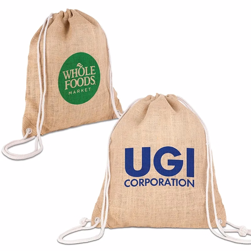 India Jute Drawstring Bag
