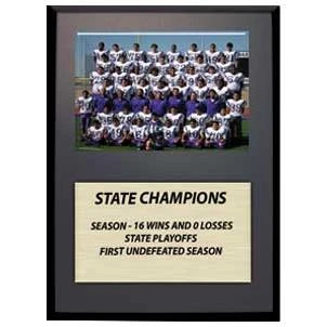 Plaque: 7x9" Black Matte Finish, 4x6" Photo cover 1