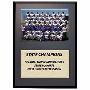 Plaque: 7x9" Black Matte Finish, 4x6" Photo cover