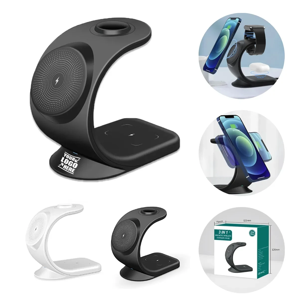 Fast Charging Magnetic 3 In 1 Wireless Charger 1