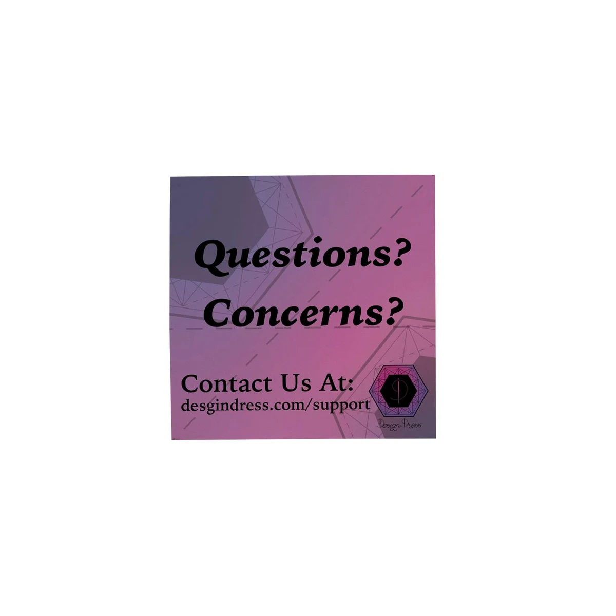 12" x 12" Opaque Window Cling 1