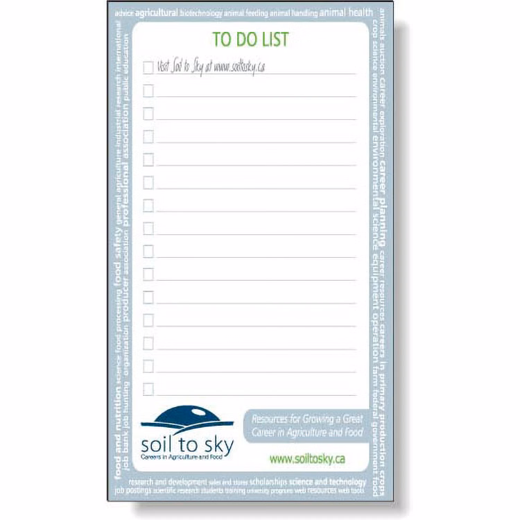 Full Magnetic Back Memo Board, Rectangle 4"x7" Square Corners, Spot colour