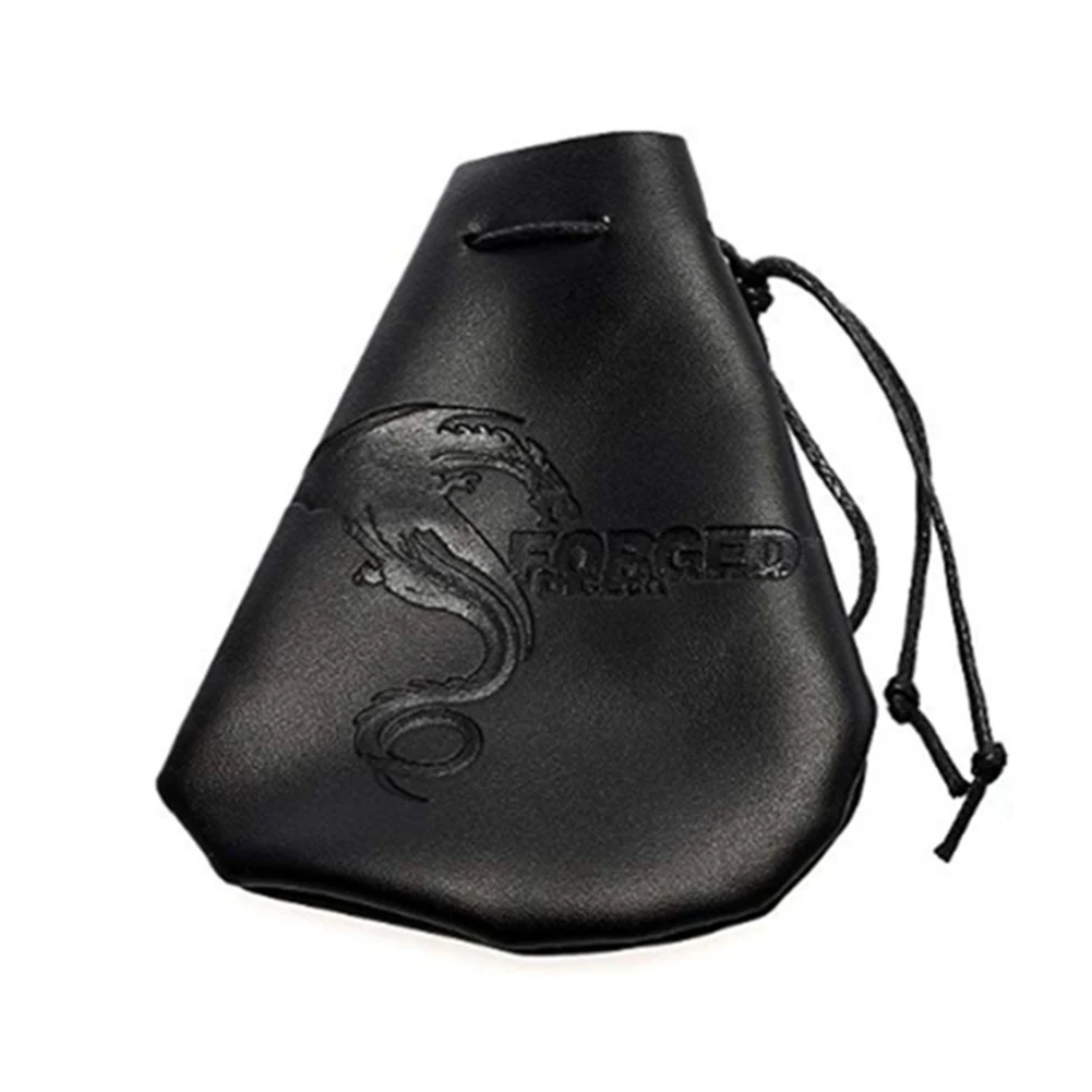 Leather Ear Bud Organizer Drawstring Bag 1