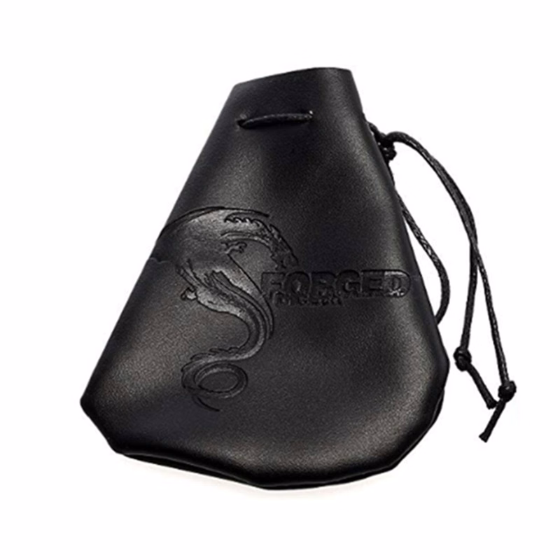 Leather Ear Bud Organizer Drawstring Bag