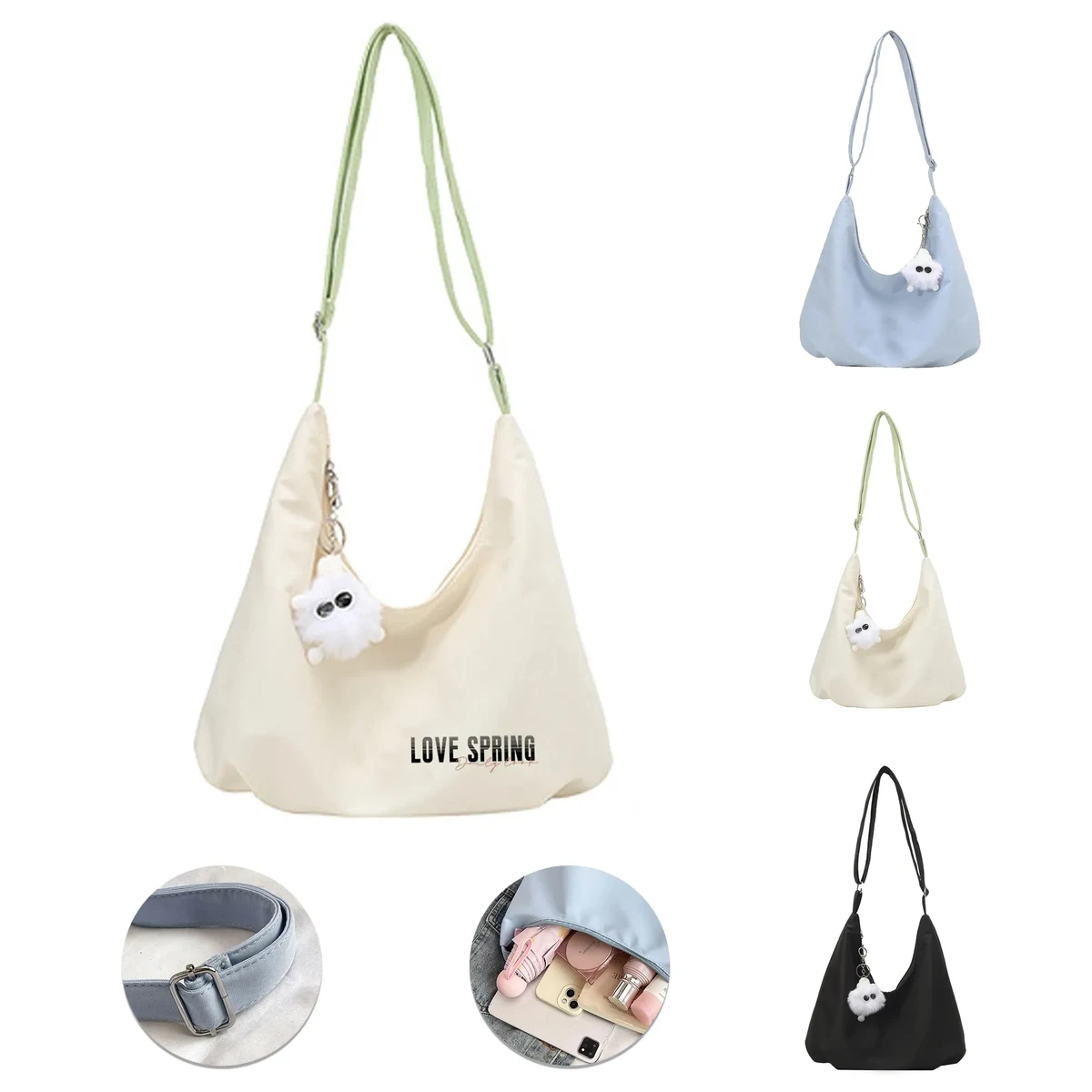 Tote Bag Shopping Grocery Canvas Crossbody Hobo Handbag " 1